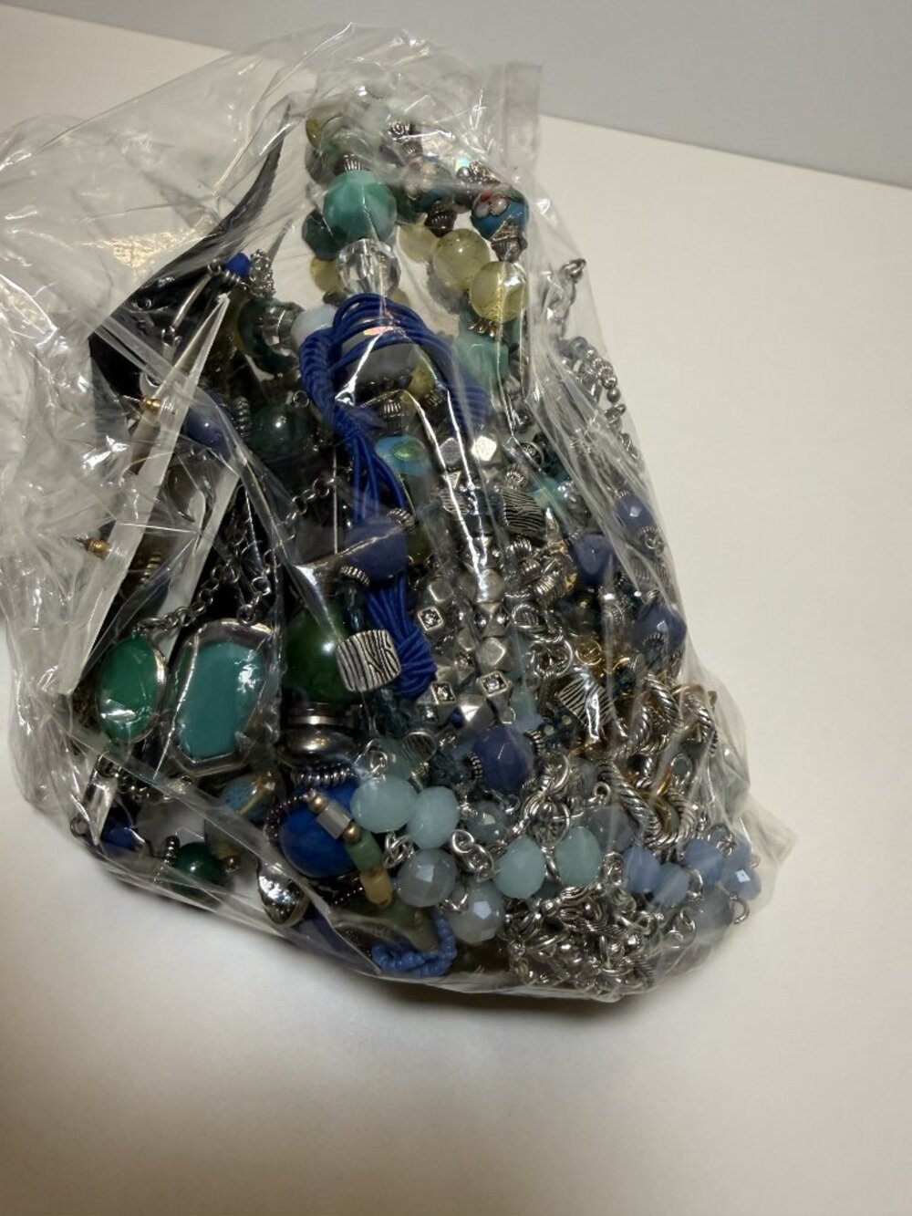 NEW UNUSED Mystery Jewelry Bag Over 2 Pounds Blue Theme